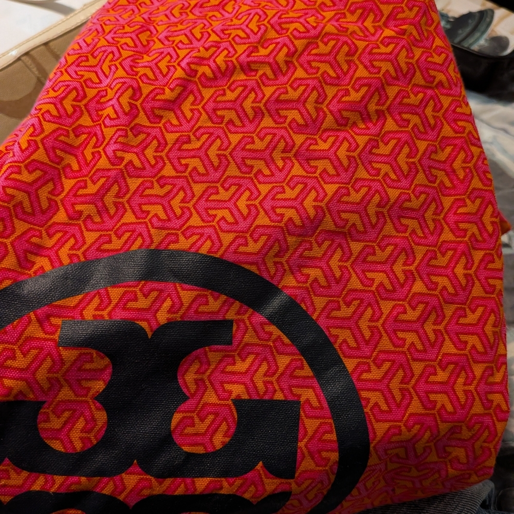Tory Burch Pink and Orange Large Dust Bag